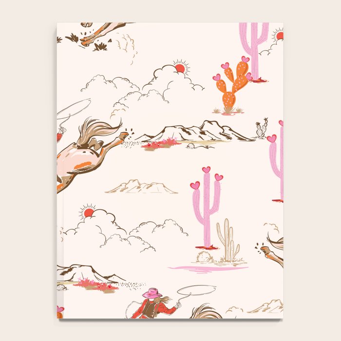 Equestrian Cowgirl Western Rodeo Pattern Notebook Gallery Image 4
