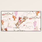 Equestrian Cowgirl Western Rodeo Pattern Desk Mat Gallery Image 3