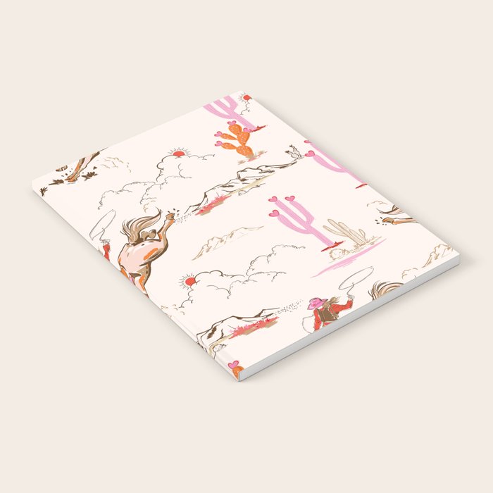 Equestrian Cowgirl Western Rodeo Pattern Notebook Gallery Image 2