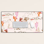 Equestrian Cowgirl Western Rodeo Pattern Desk Mat Gallery Image 1
