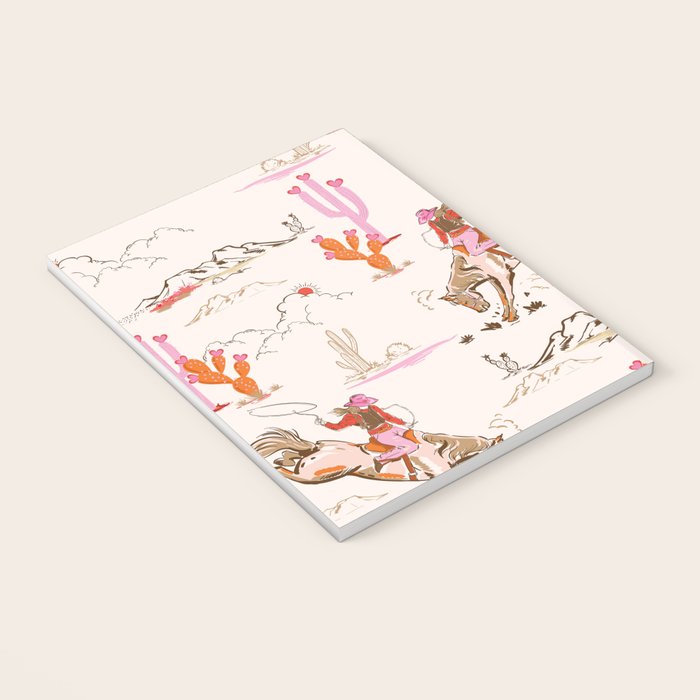 Equestrian Cowgirl Western Rodeo Pattern Notebook Gallery Image 3
