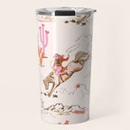Equestrian Cowgirl Western Rodeo Pattern Travel Mug Gallery Image 1
