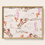 Equestrian Cowgirl Western Rodeo Pattern Serving Tray Gallery Image 1