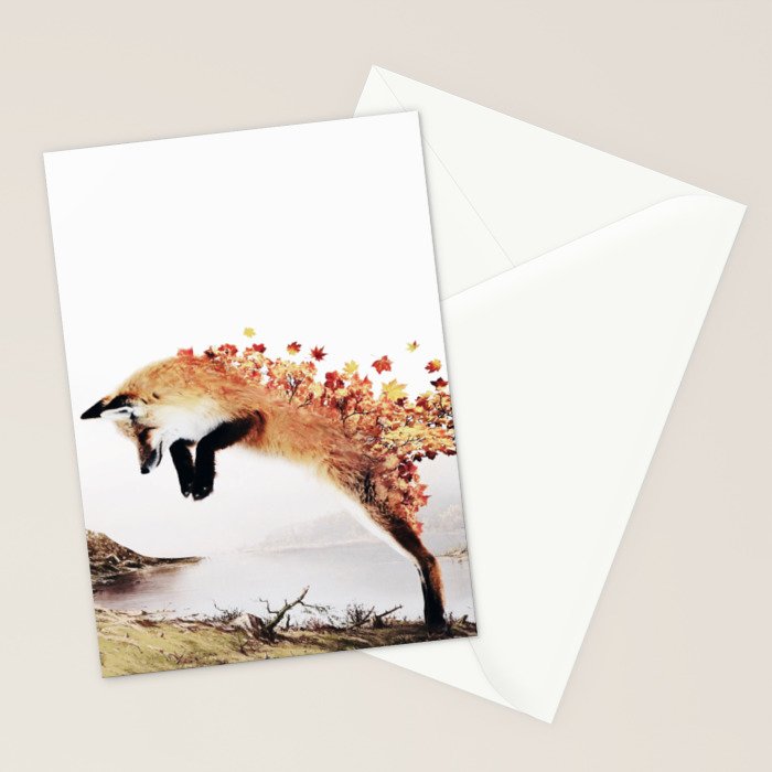 Autumn Fox Stationery Card Gallery Image 2