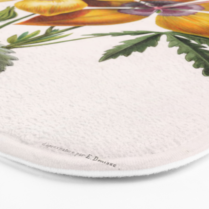 Hibiscus from "Flore dâAmÃ©rique" by Ãtienne Denisse, 1840s Bath Mat Gallery Image 3