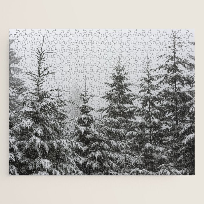Winter Forest Fir Tree Snow II - Nature Photography Jigsaw Puzzle Gallery Image 1