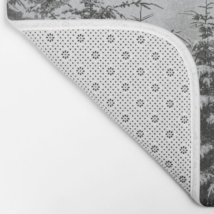 Winter Forest Fir Tree Snow II - Nature Photography Bath Mat Gallery Image 2