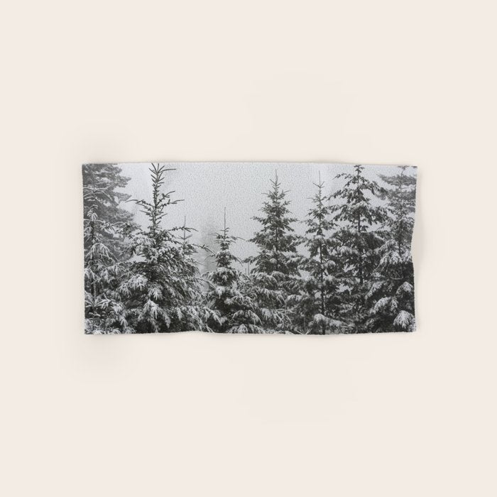 Winter Forest Fir Tree Snow II - Nature Photography Bath Towel Gallery Image 1