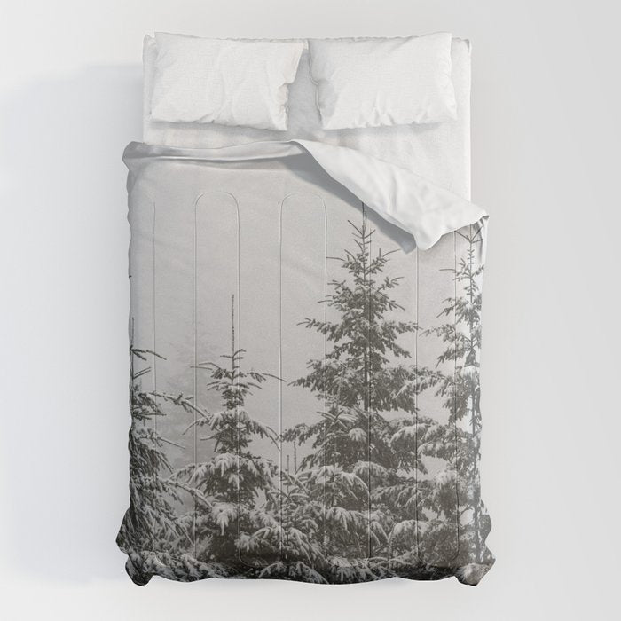 Winter Forest Fir Tree Snow II - Nature Photography Comforter Gallery Image 6