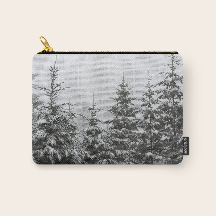 Winter Forest Fir Tree Snow II - Nature Photography Carry All Pouch Gallery Image 1