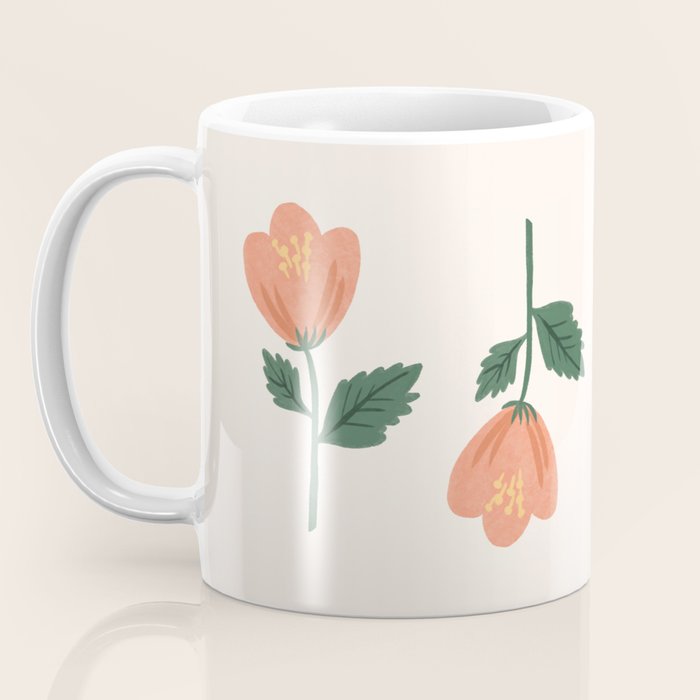 Pink Peony Pattern Coffee Mug Gallery Image 3
