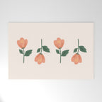 Pink Peony Pattern Welcome Mat Gallery Image 1