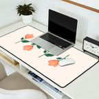 Pink Peony Pattern Desk Mat Gallery Image 2