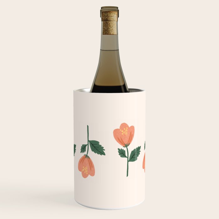 Pink Peony Pattern Wine Chiller Gallery Image 1