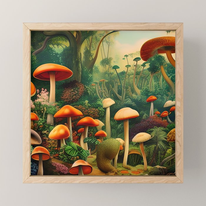 Brirsuris - The Valley of Mushrooms Mini Art Print Gallery Image 1