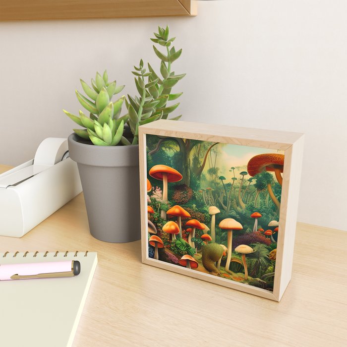 Brirsuris - The Valley of Mushrooms Mini Art Print Gallery Image 2