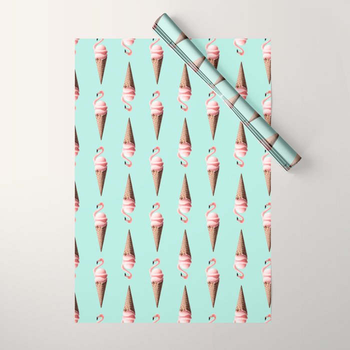 FLAMINGO CONE Wrapping Paper Gallery Image 1