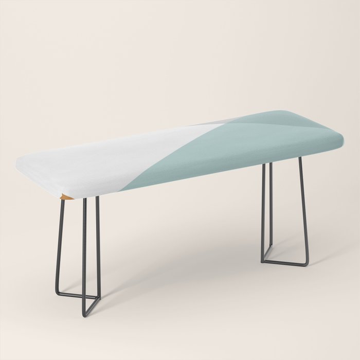 Geometrics - aqua & orange concrete Bench Gallery Image 1