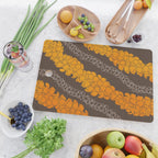 Hawaiian Puakenikeni lei on brown Cutting Board Gallery Image 2