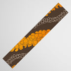 Hawaiian Puakenikeni lei on brown Table Runner Gallery Image 3