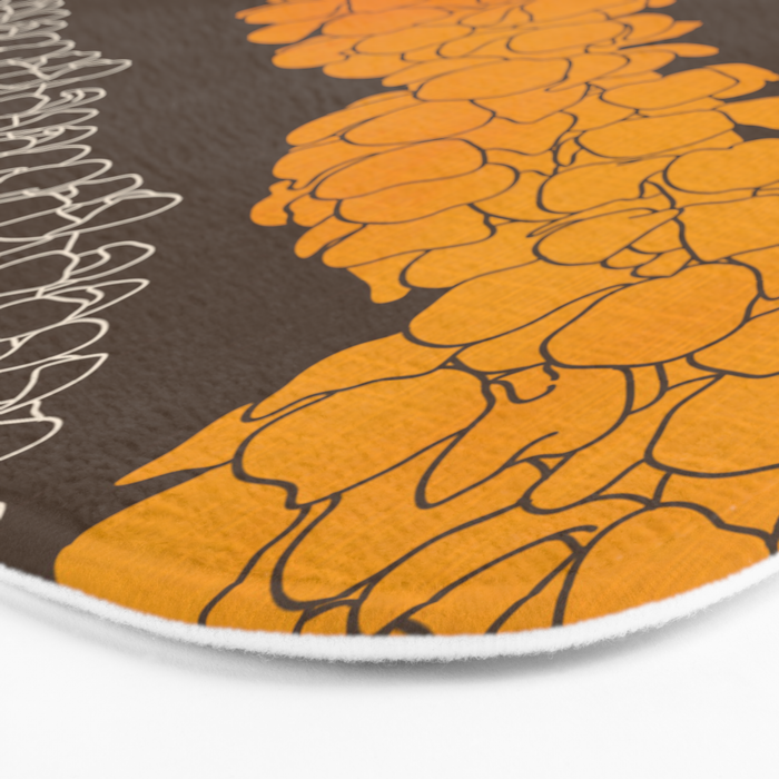Hawaiian Puakenikeni lei on brown Bath Mat Gallery Image 3