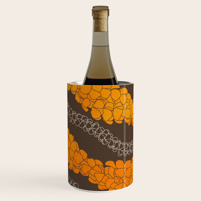 Hawaiian Puakenikeni lei on brown Wine Chiller Gallery Image 3