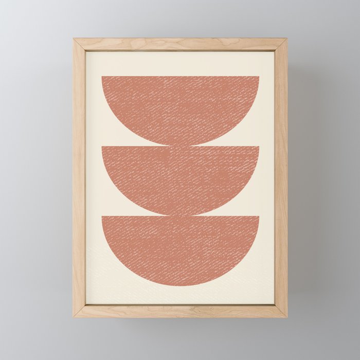 Half Circle 3 - Orange Terra Mini Art Print Gallery Image 1