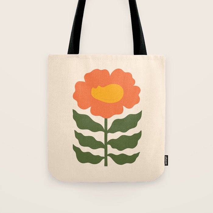 Cat and Plant 60 Tote Bag Gallery Image 1