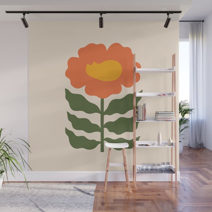 Cat and Plant 60 Wall Mural Gallery Image 1