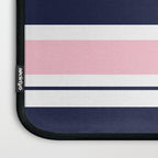 Blue Navy and Pink Stripes Laptop Sleeve Gallery Image 3