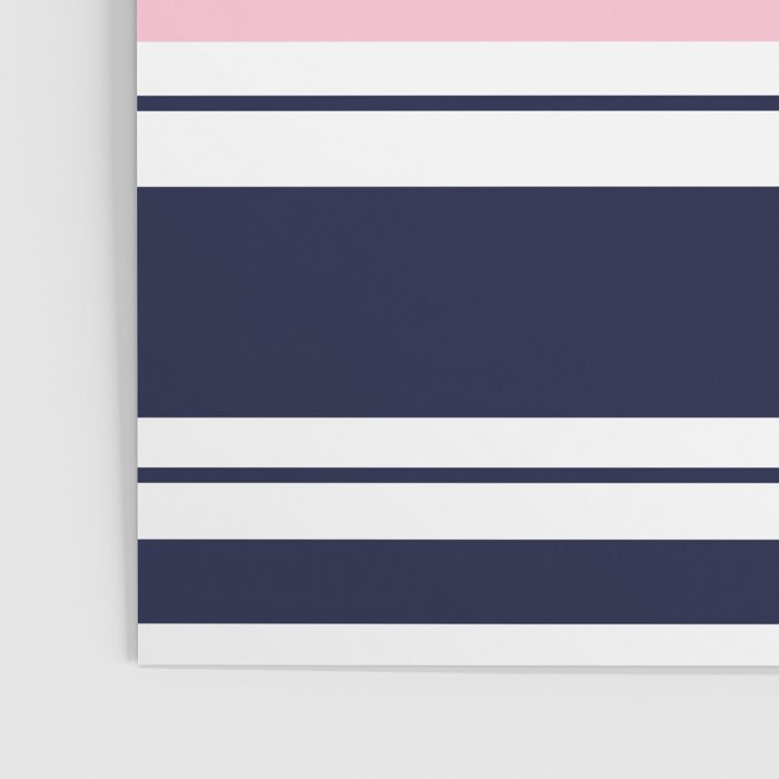 Blue Navy and Pink Stripes Poster Gallery Image 3