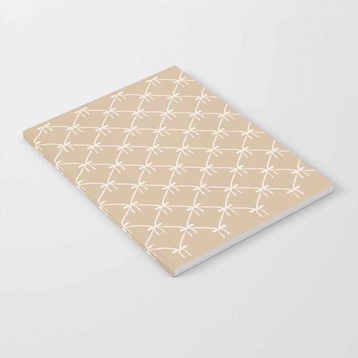 Bows & Ribbons Pattern XLV Neutral Beige Notebook Gallery Image 2