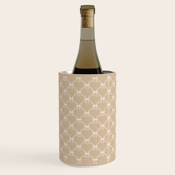 Bows & Ribbons Pattern XLV Neutral Beige Wine Chiller Gallery Image 1
