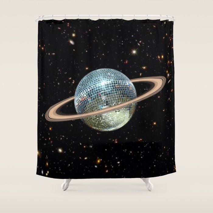 Saturn Disco II Shower Curtain Gallery Image 1
