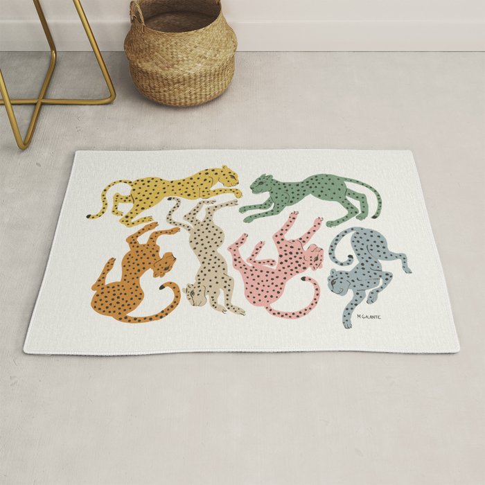 Rainbow Cheetah Rug Gallery Image 1