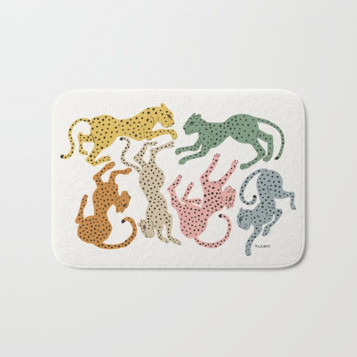 Rainbow Cheetah Bath Mat Gallery Image 1