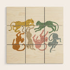 Rainbow Cheetah Wood Wall Art Gallery Image 1