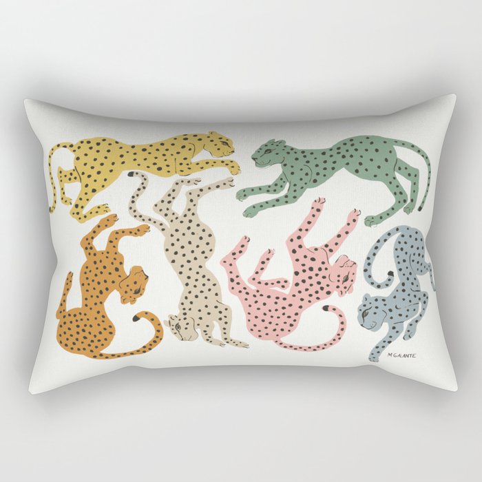 Rainbow Cheetah Rectangular Pillow Gallery Image 1