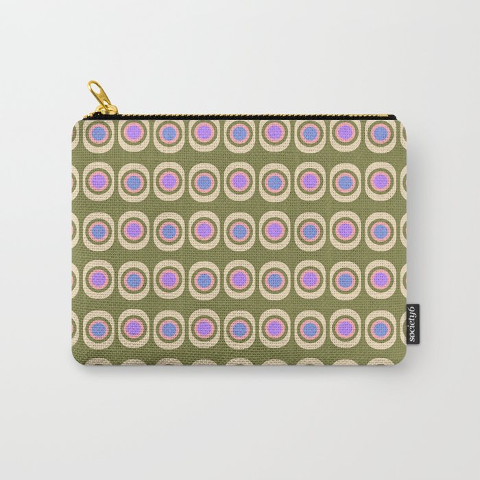 Mid-century Modern Pattern - Olive, Pink and Blue Carry All Pouch Gallery Image 1