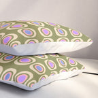 Mid-century Modern Pattern - Olive, Pink and Blue Pillow Sham Gallery Image 3
