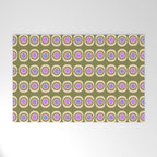 Mid-century Modern Pattern - Olive, Pink and Blue Welcome Mat Gallery Image 1