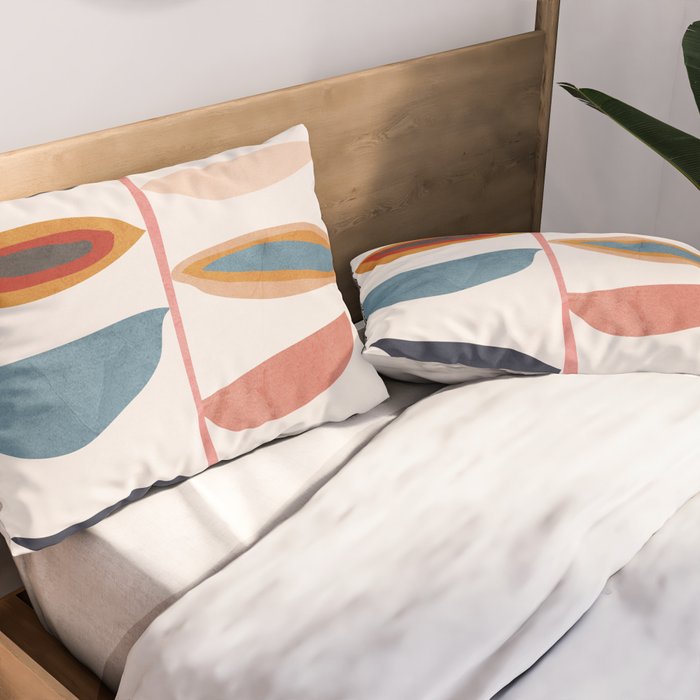 Abstract Plant Pillow Sham Gallery Image 2