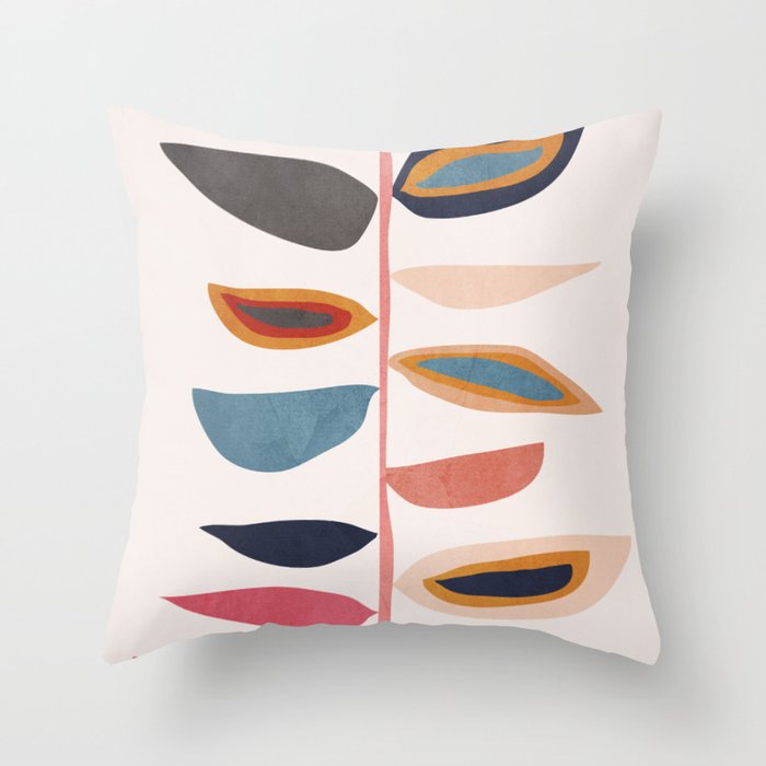 Abstract Plant Throw Pillow Gallery Image 6