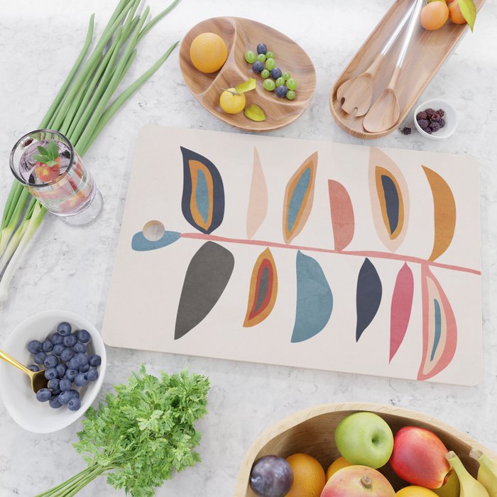 Abstract Plant Cutting Board Gallery Image 2