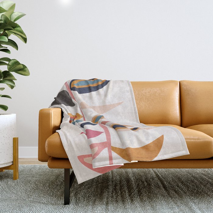Abstract Plant Throw Blanket Gallery Image 1