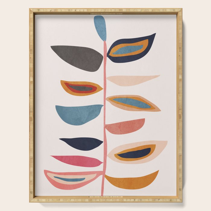 Abstract Plant Serving Tray Gallery Image 1