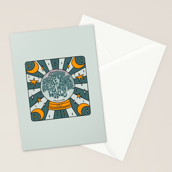 Aquarius Crystal Ball Stationery Card Gallery Image 2