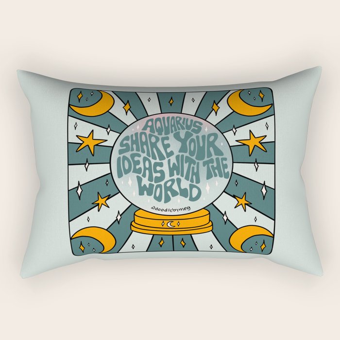 Aquarius Crystal Ball Rectangular Pillow Gallery Image 2