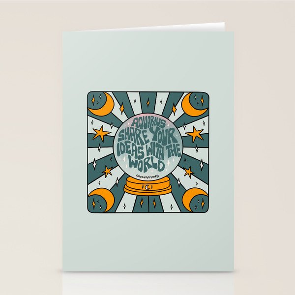 Aquarius Crystal Ball Stationery Card Gallery Image 2