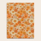 70s retro vintage daisies, flowers, orange, peach Notebook Gallery Image 4